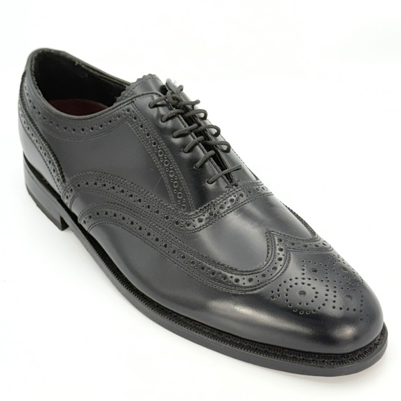 Florsheim Lexington Men’s Black Leather Wingtip Oxford Dress Shoes Size 41